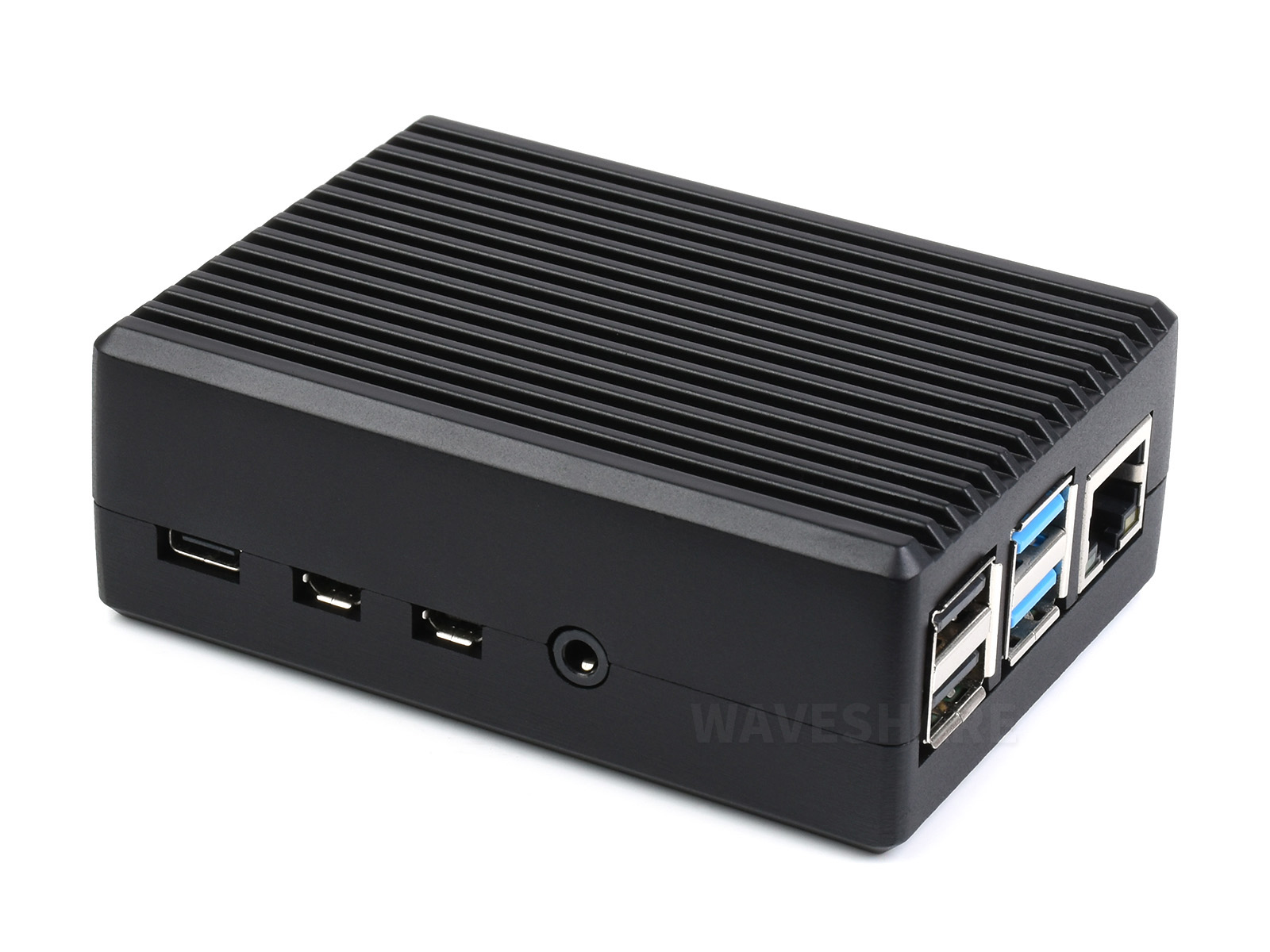 Waveshare – Boîtier En Alliage D'aluminium Pour Raspberry Pi 4 – Usiné CNC, Finition Sablée, Dissipation Passive, Accès GPIO