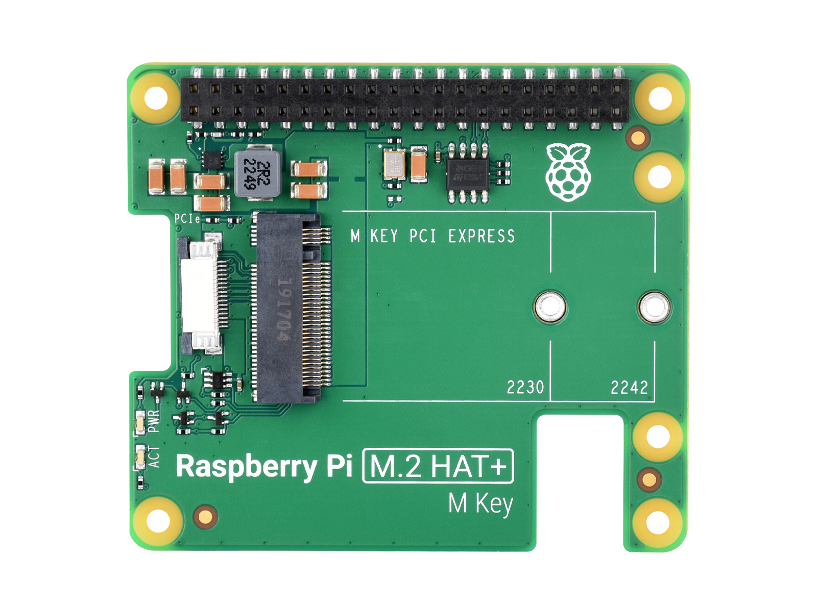 Pcie Nvme M.2 Adaptador PCIe A M.2 Para Raspberry Pi 5 De Waveshare ...