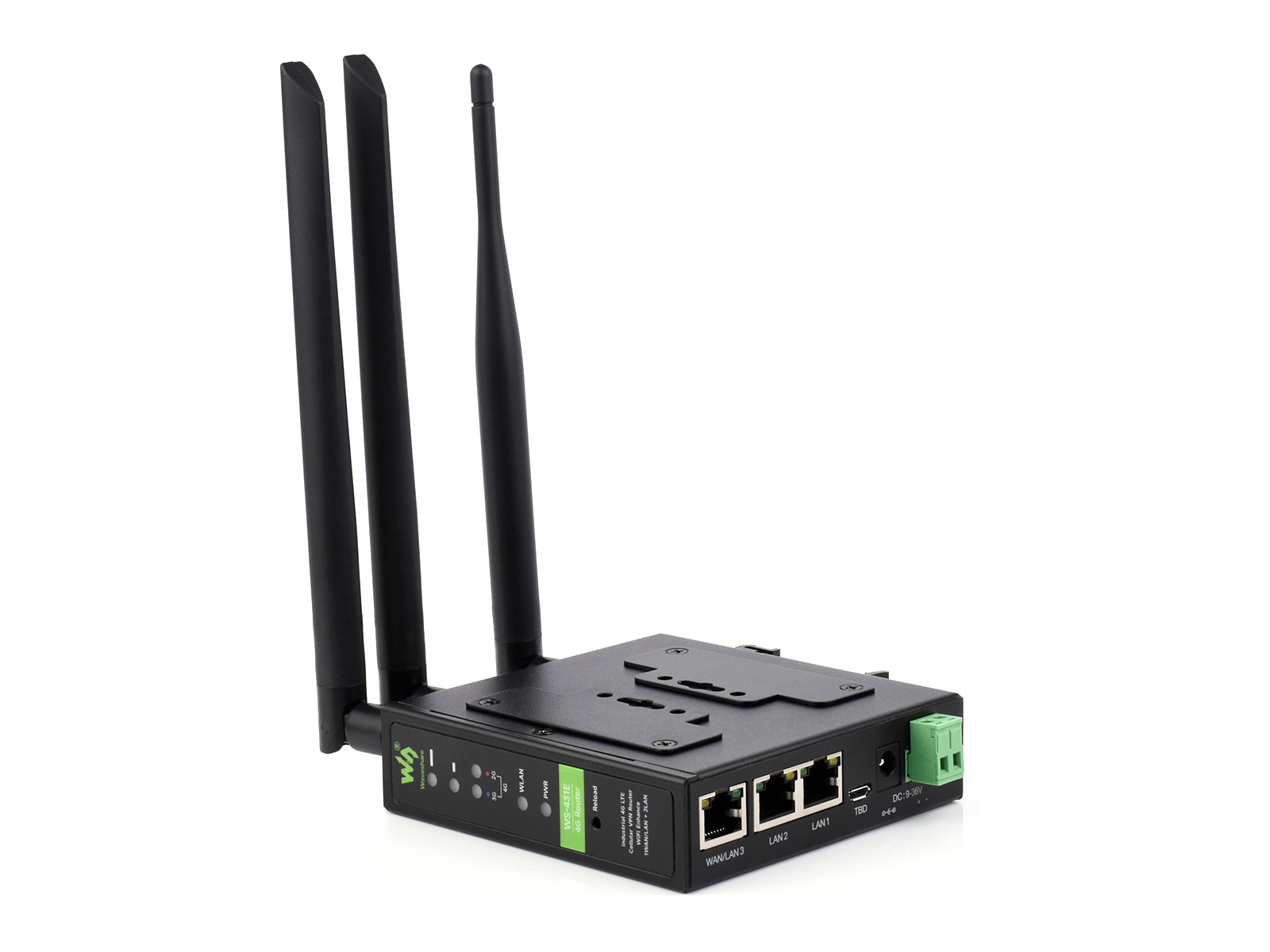 WM4700-O - Router 4G LTE de hasta 100 Mbps de enlace descendente y 50 Mbps  de enlace ascendente, con Wi-Fi, VPN y diseño industrial. 